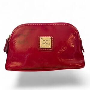 Dooney & Bourke Red Patent Leather Cosmetic Travel Pouch